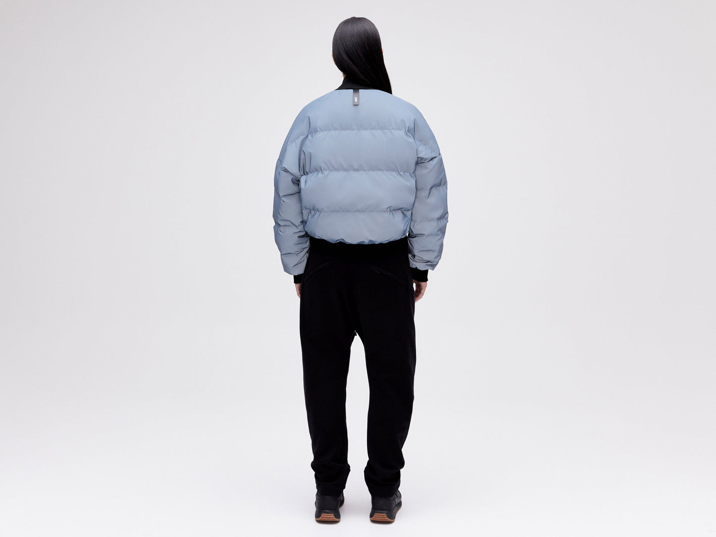 Reflective Bomber Down Jacket - Reflective Blue