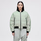 Reflective Bomber Down Jacket - Reflective Jade