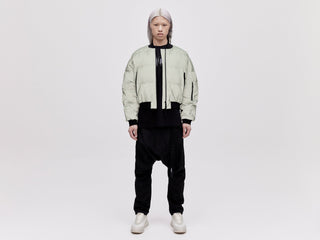 Reflective Bomber Down Jacket - Reflective Jade