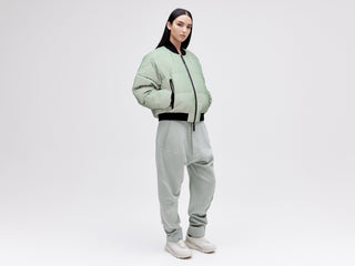 Reflective Bomber Down Jacket - Reflective Jade
