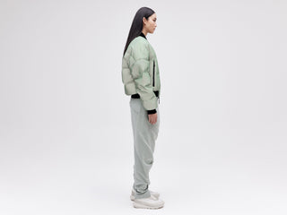 Reflective Bomber Down Jacket - Reflective Jade