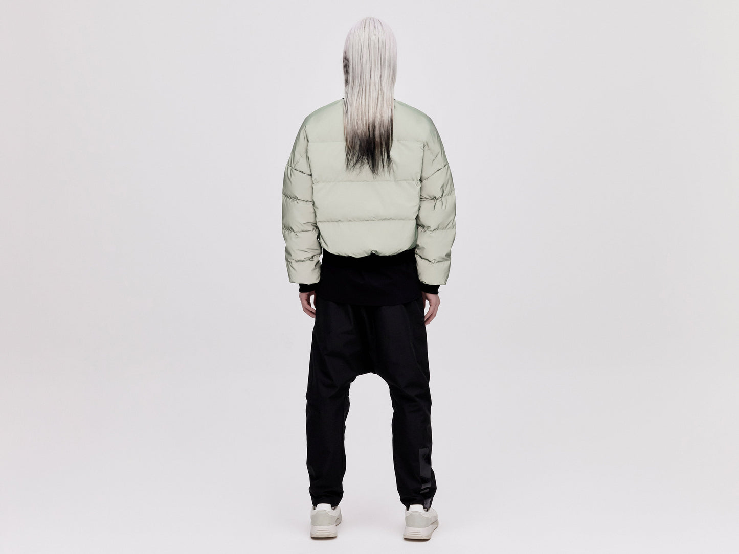 Reflective Bomber Down Jacket - Reflective Jade