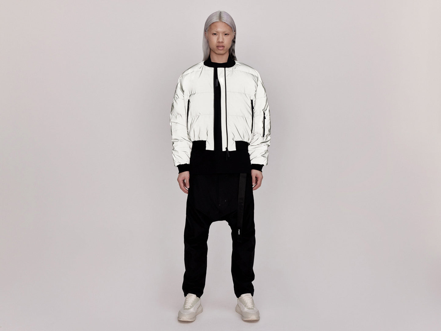 Reflective Bomber Down Jacket - Reflective Jade