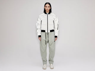 Reflective Bomber Down Jacket - Reflective Jade