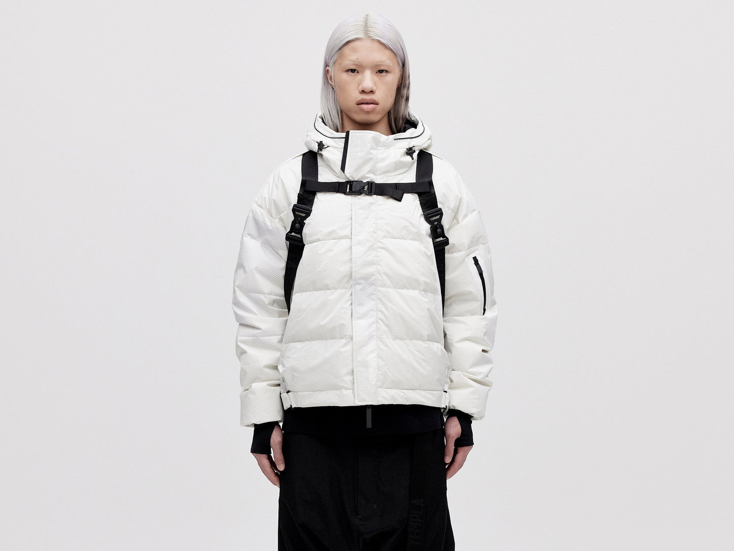 Utility Down Jacket with Backpack - Light Pixel