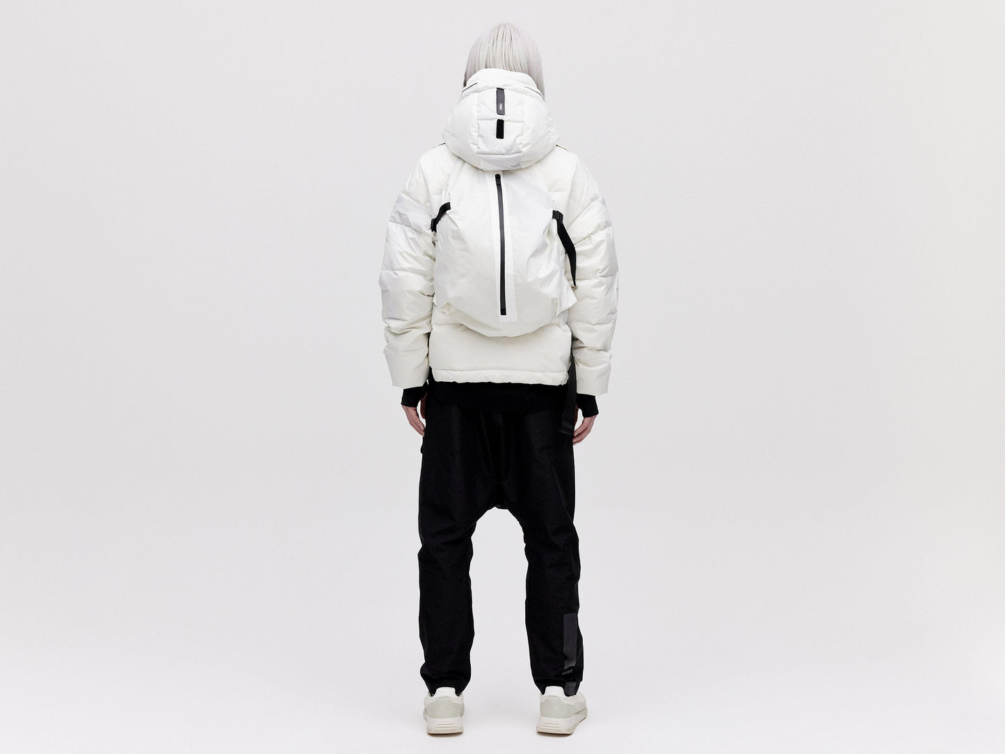 Utility Down Jacket with Backpack - Light Pixel