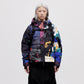 Utility Down Jacket with Backpack - Dark Splatter