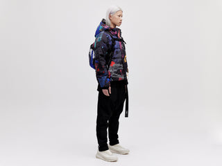 Utility Down Jacket with Backpack - Dark Splatter