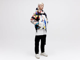 Utility Down Jacket with Backpack - Light Splatter