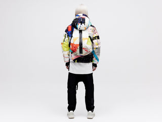 Utility Down Jacket with Backpack - Light Splatter