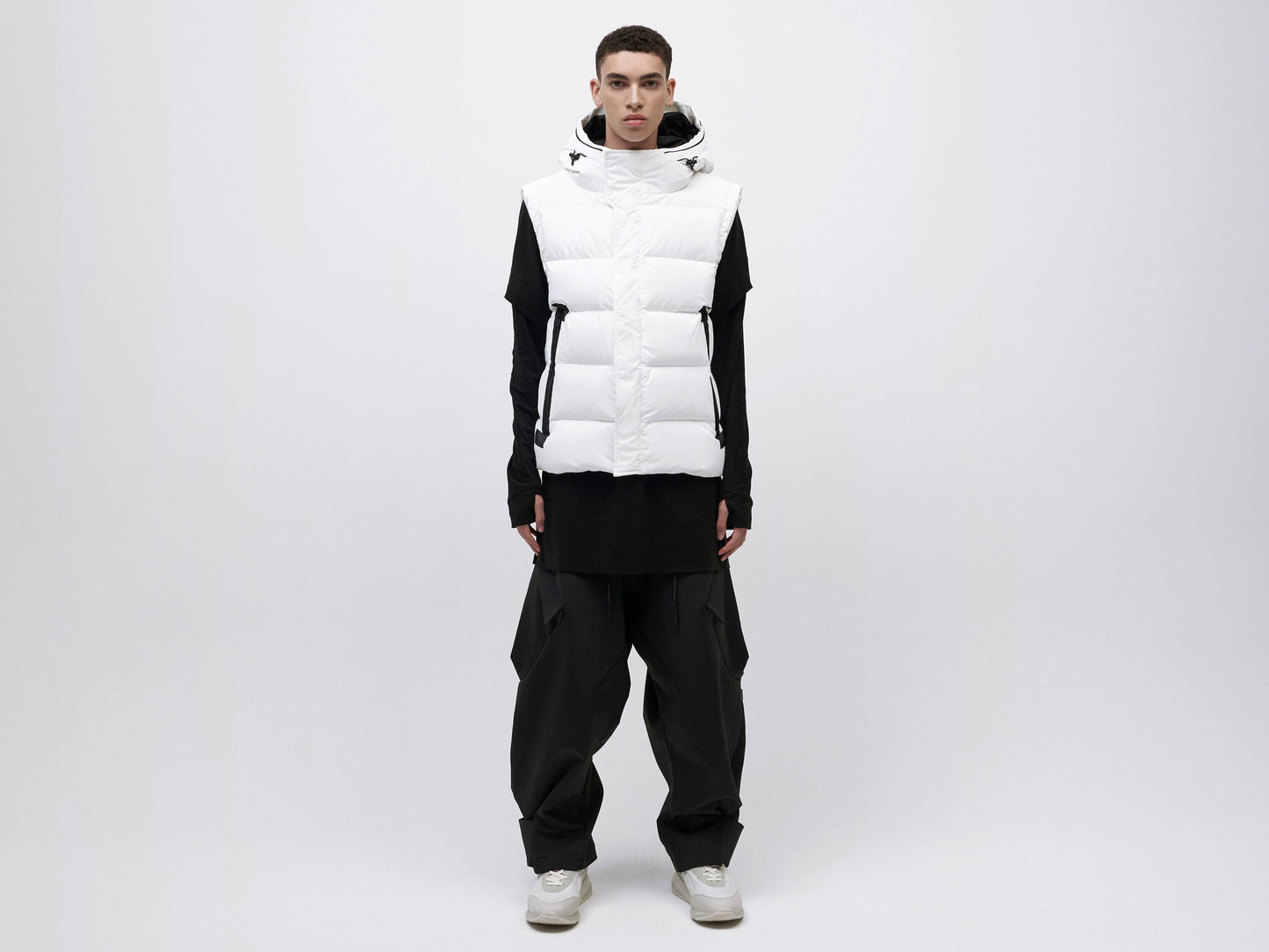 Gloss Down Vest - White