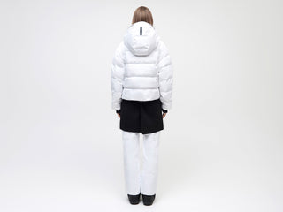 Naswa Puffer Cropped - White
