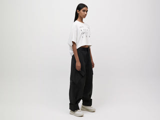 Cropped Tee - White