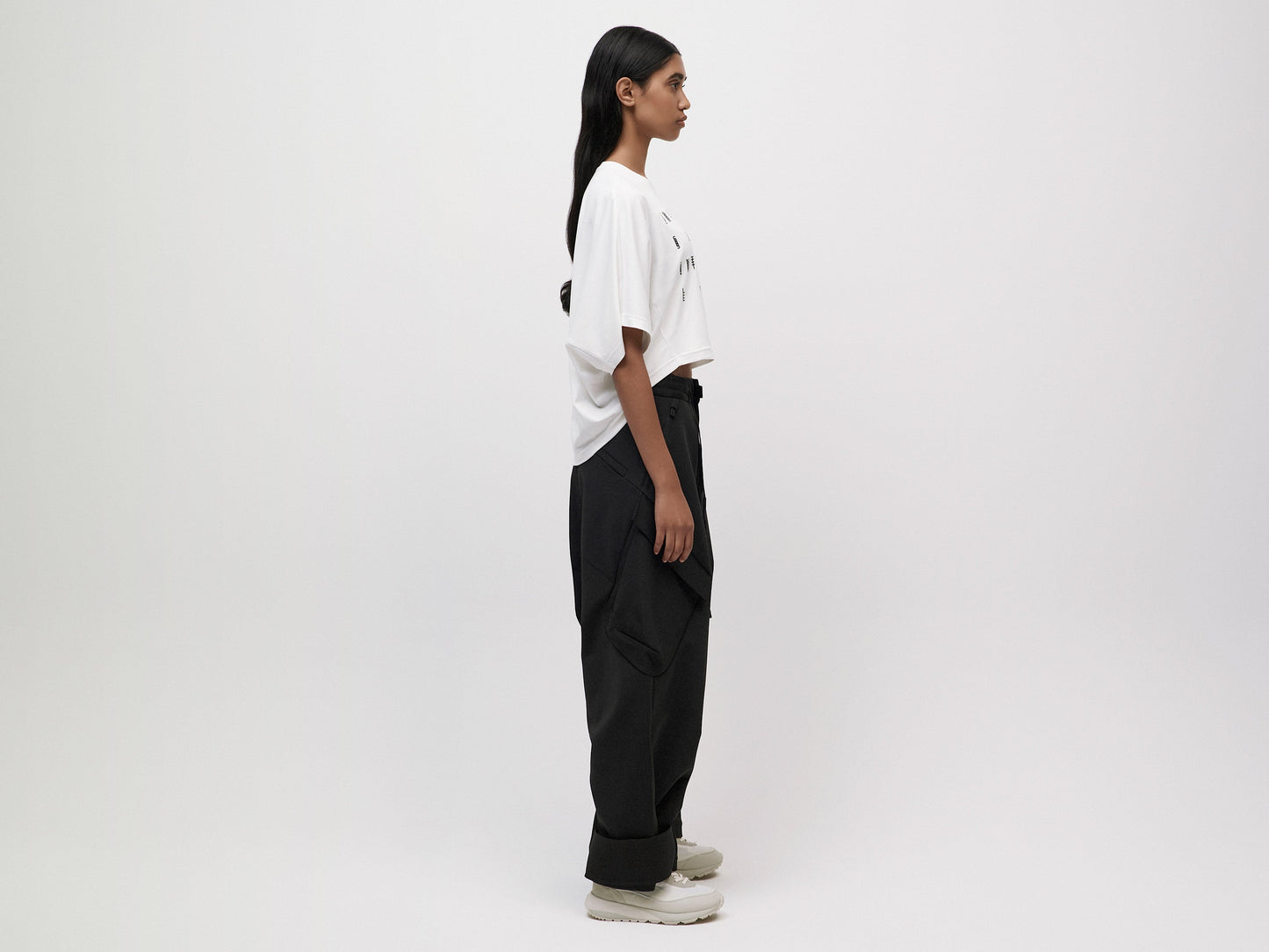 Cropped Tee - White