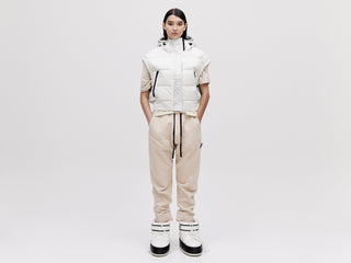 Cropped Down Vest - Light Pixel