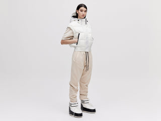 Cropped Down Vest - Light Pixel