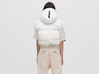 Cropped Down Vest - Light Pixel