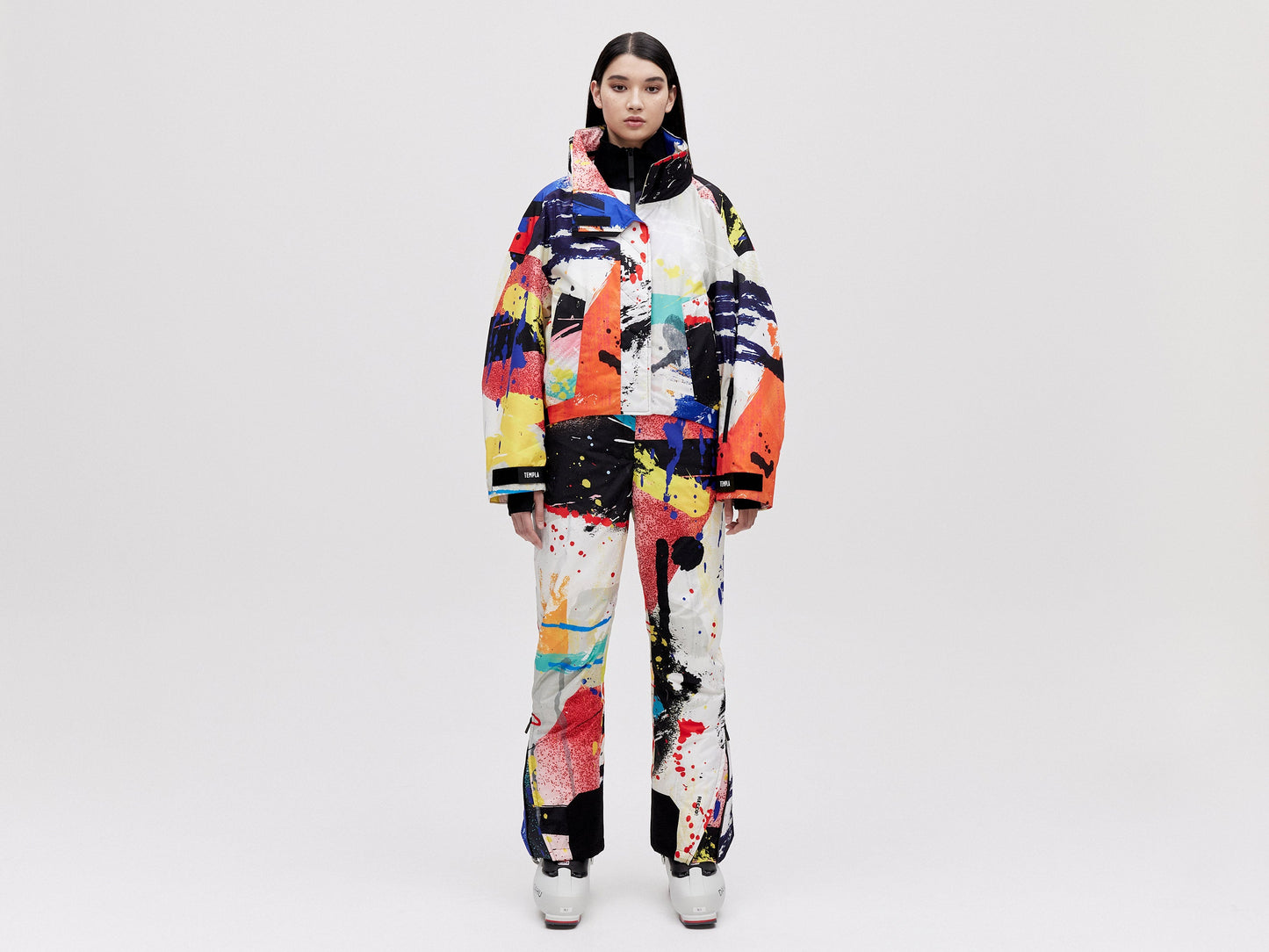 Cropped Cocoon Jacket - Light Splatter