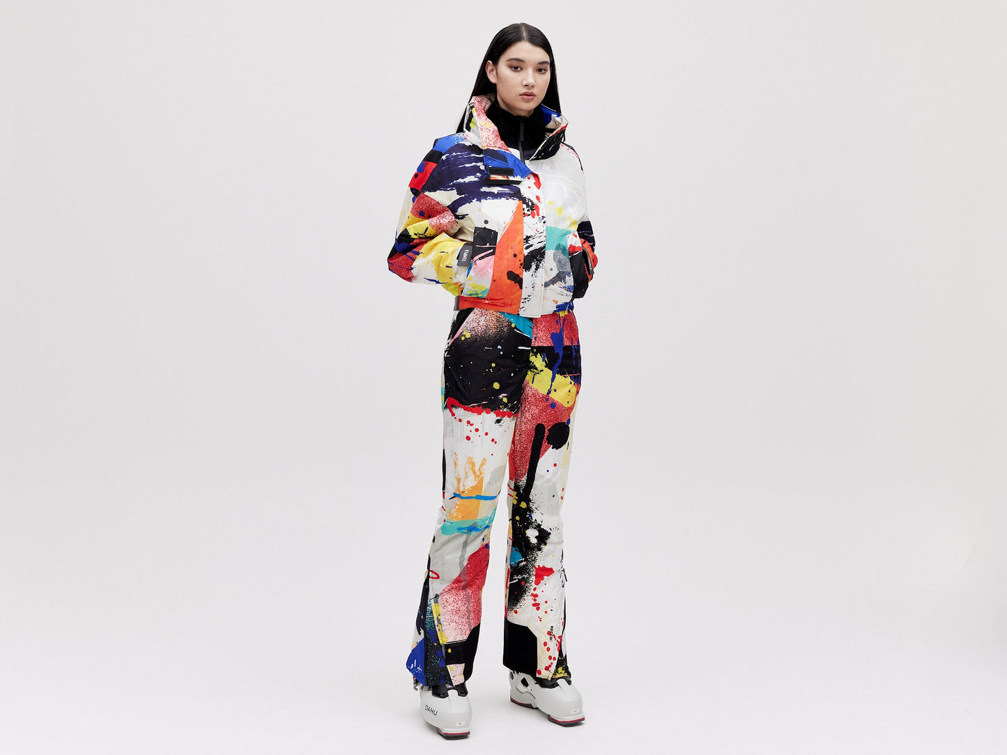 Cropped Cocoon Jacket - Light Splatter