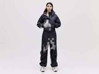 Cropped Down Jacket - Dark Pixel