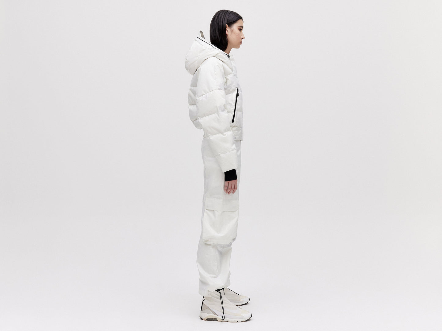 Cropped Down Jacket - Light Pixel
