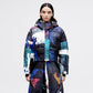 Cropped Down Jacket - Dark Splatter