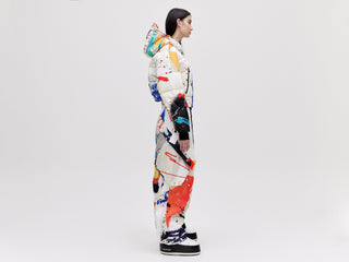 Cropped Down Jacket - Lighter Splatter