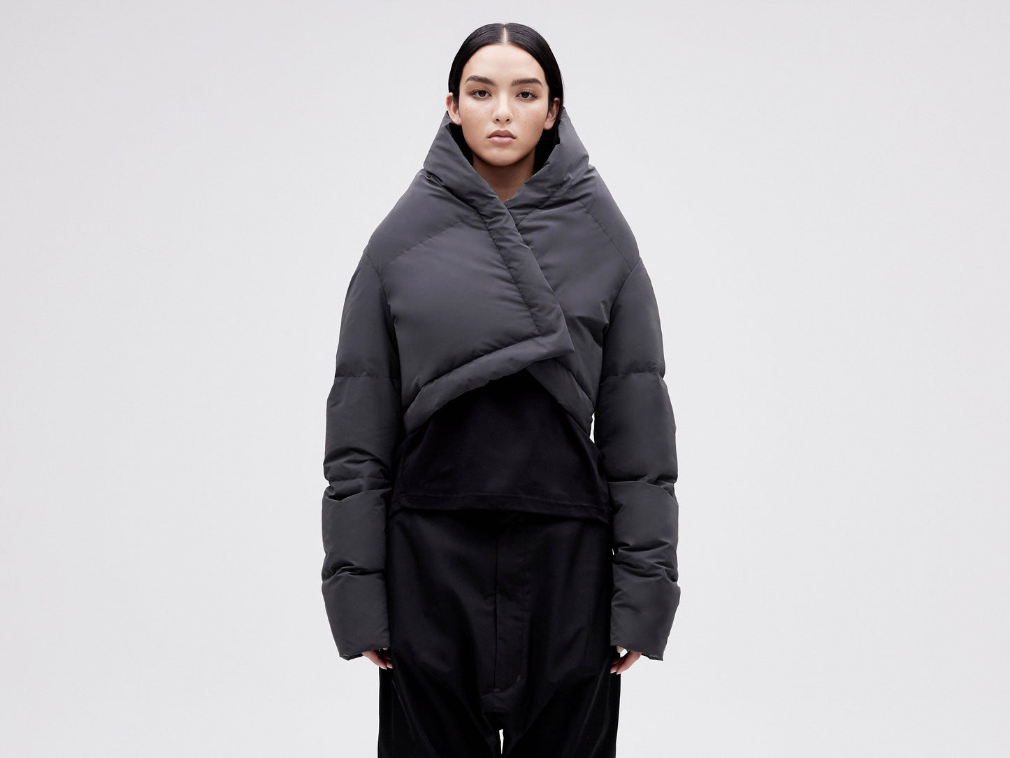 Wrap Down Jacket - Reflective Black