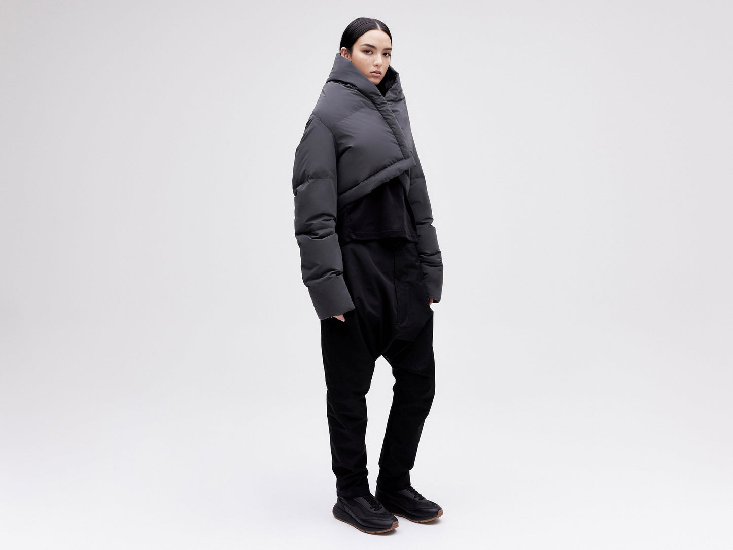 Wrap Down Jacket - Reflective Black