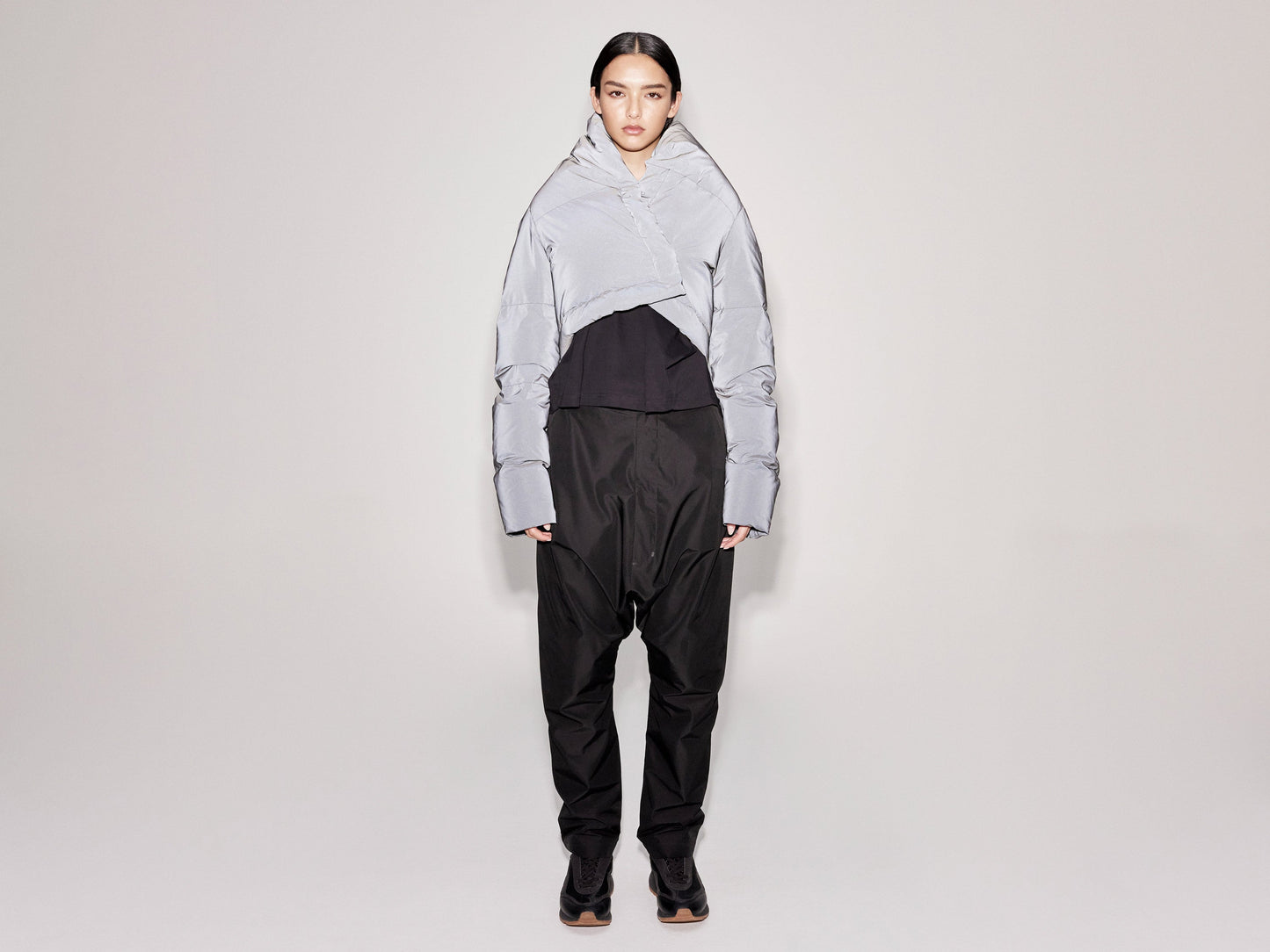 Wrap Down Jacket - Reflective Black