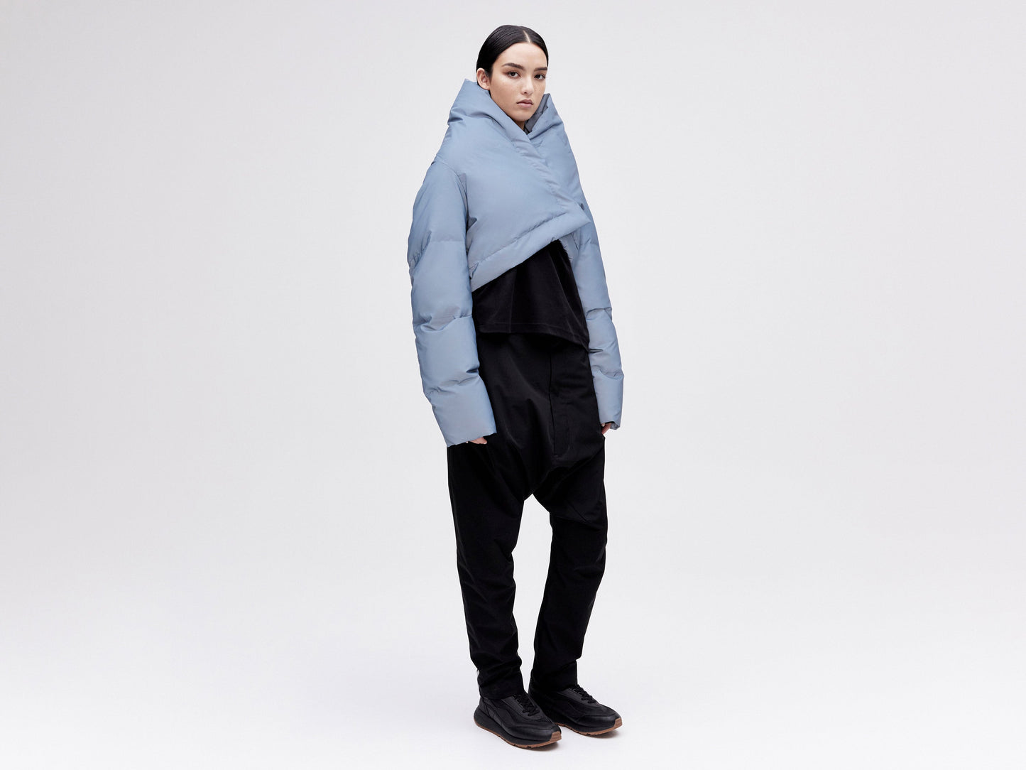 Wrap Down Jacket - Reflective Blue