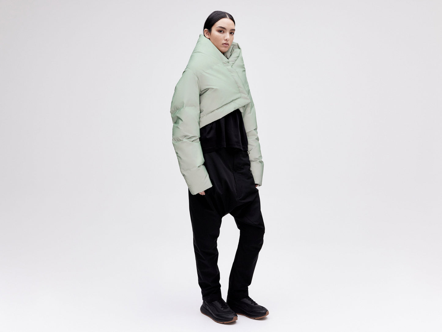 Wrap Down Jacket - Reflective Jade