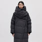 Wrap Down Coat - Reflective Black