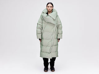 Wrap Down Coat - Reflective Jade