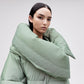 Wrap Down Coat - Reflective Jade