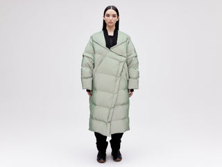 Wrap Down Coat - Reflective Jade