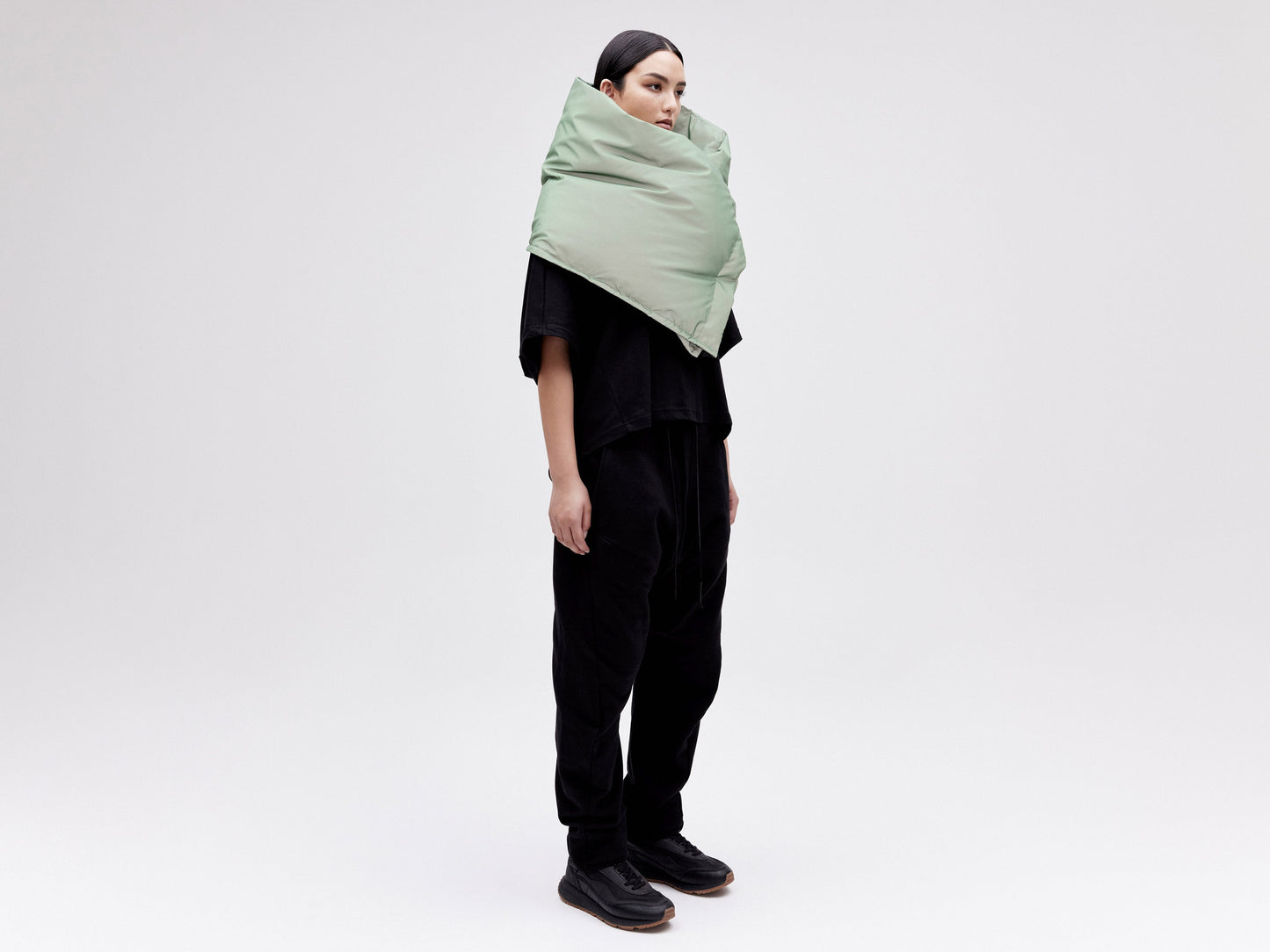 Wrap Down Coat - Reflective Jade