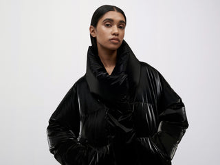 Gloss Down Coat - Black