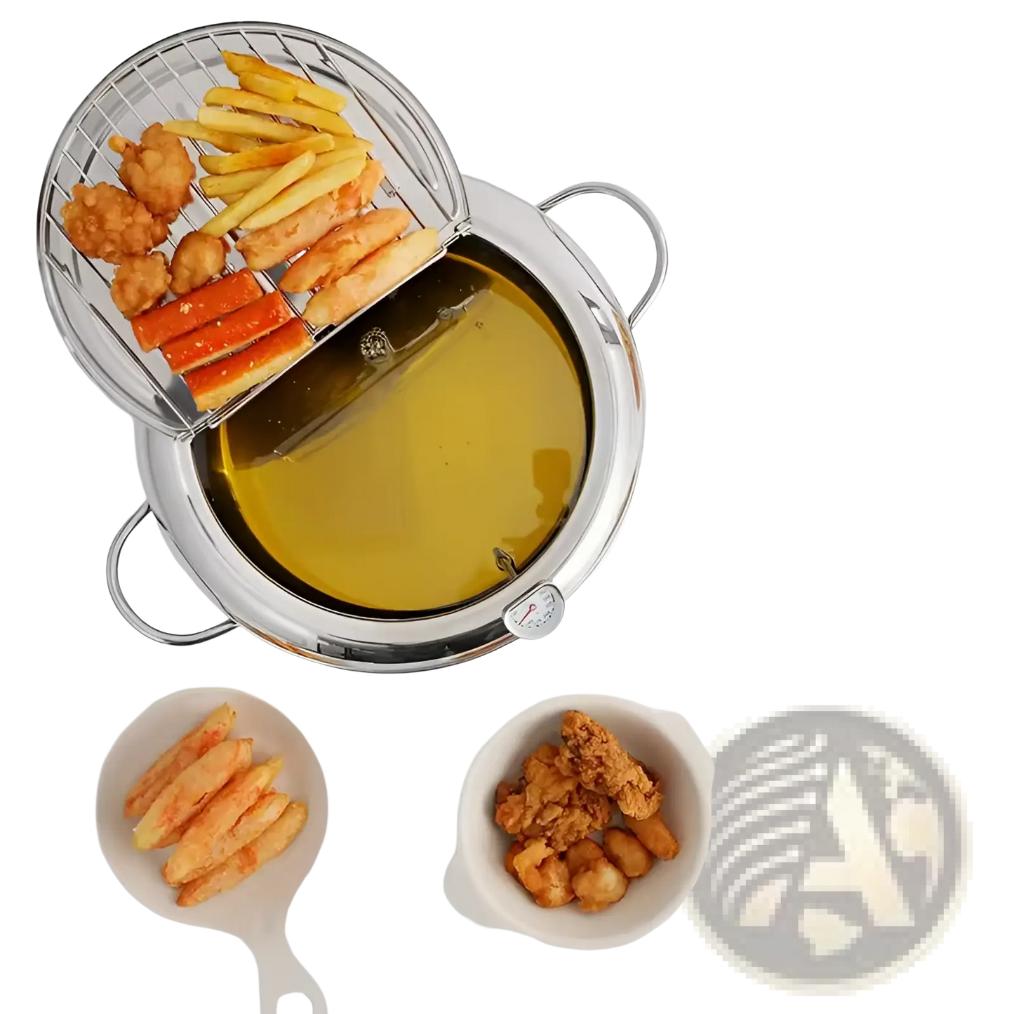 Tempura Deep Fryer 304 Stainless Steel Pot 4.2l
