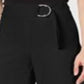 Calça Culotte O Ring Feminina INC International Concepts Preta Tamanho 16 Petite