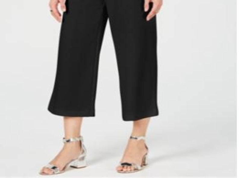 Calça Culotte O Ring Feminina INC International Concepts Preta Tamanho 16 Petite