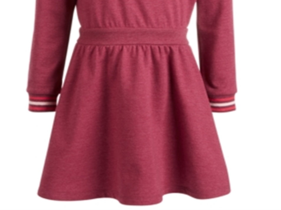 Vestido de moletom Chevron para meninas Epic Threads, tamanho 3T, vermelho