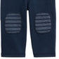 Calça infantil First Impressions com patch no joelho para meninos, azul, tamanho 4T