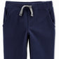 Calça Carter's Toddler Boy's Solid Microfleece Azul Tamanho 4T