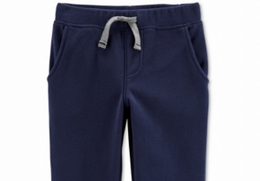 Calça Carter's Toddler Boy's Solid Microfleece Azul Tamanho 4T