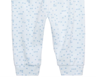 Calça jogger de algodão com estampa quadrada First Impressions para bebês meninos, azul, tamanho 6-9 meses