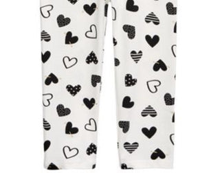 Leggings de coração para meninas First Impressions, brancas, tamanho 6-9 meses