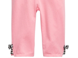 Leggings com laço xadrez para meninas First Impressions, rosa, tamanho 2T