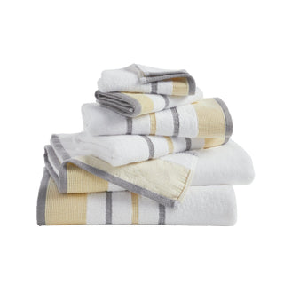 Decorative Cotton Stripe Bath Towel Set - Noelle Collection