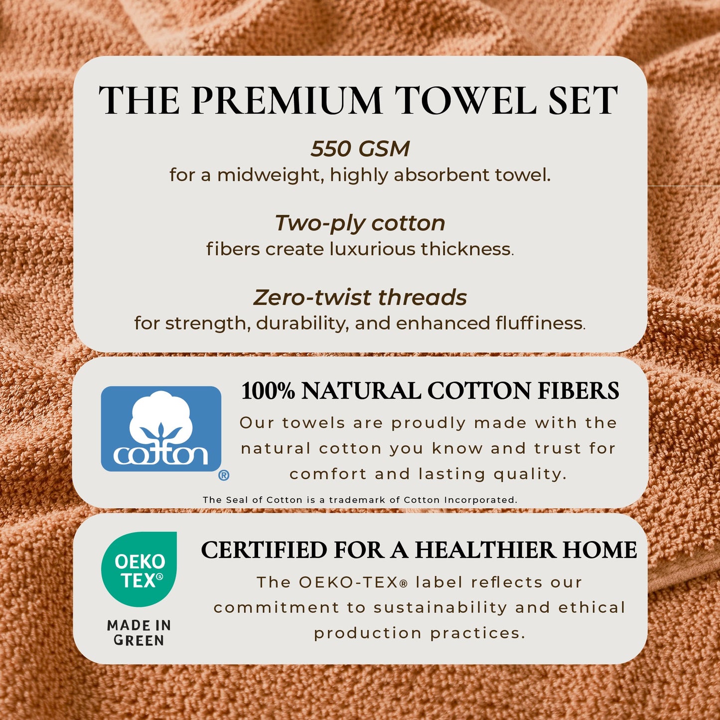 Cotton Textured Bath Towel Set - Acacia Collection